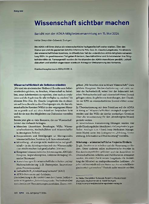 Vorschauseite 1: Wissenschaft sichtbar machen