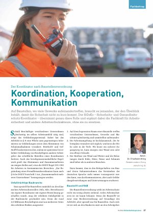 Vorschauseite 1: Der Koordinator nach Baustellenverordnung Koordination, Kooperation, Kommunikation