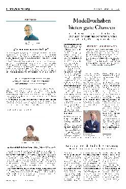 Vorschauseite 1: Modellvorhaben bieten gute Chancen.