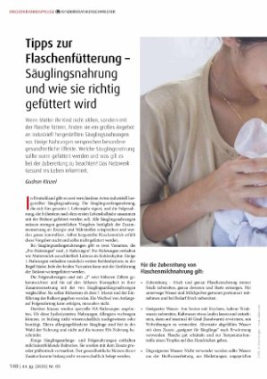 Vorschauseite 1: Tipps zur Flaschenfütterung - Säuglingsnahrung und wie sie richtig gefüttert wird