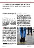 Vorschauseite 1: Aktuelle Empfehlungen und Ausblick zur aktuellen SARS-CoV-2-Pandemie