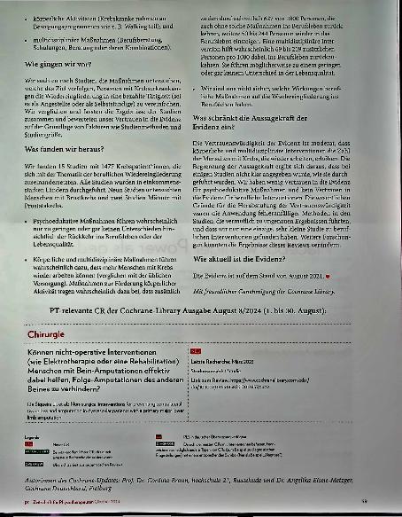 Vorschauseite 2: Cochrane-Update 10 2024