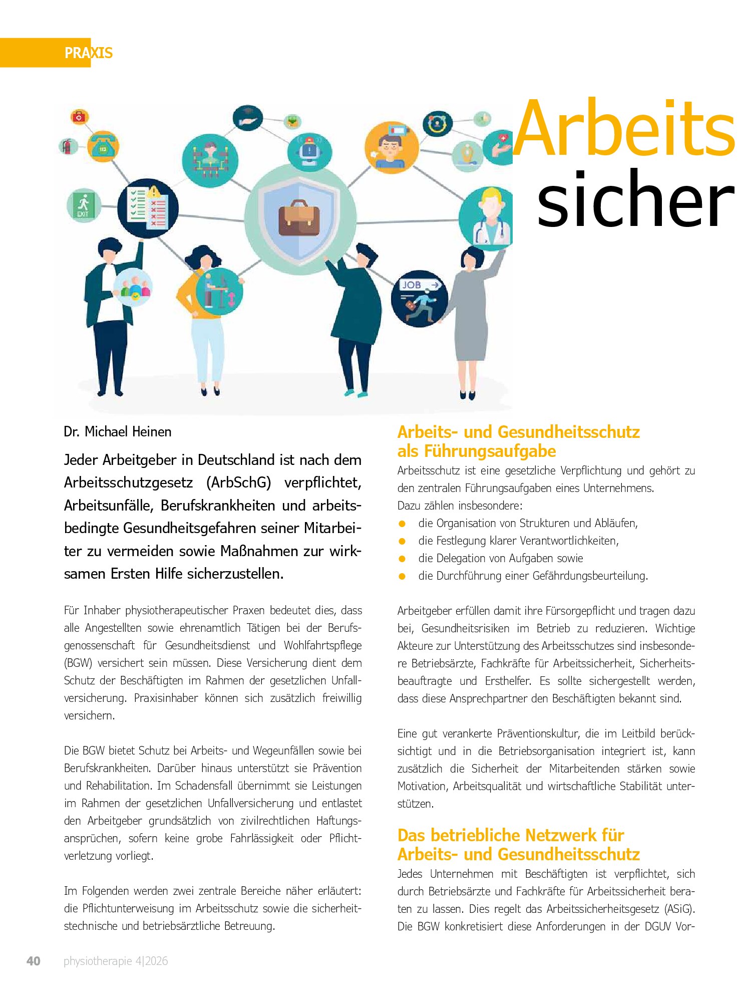 Vorschauseite 1: Arbeitsschutz in der Praxis – sicher und strukturiert