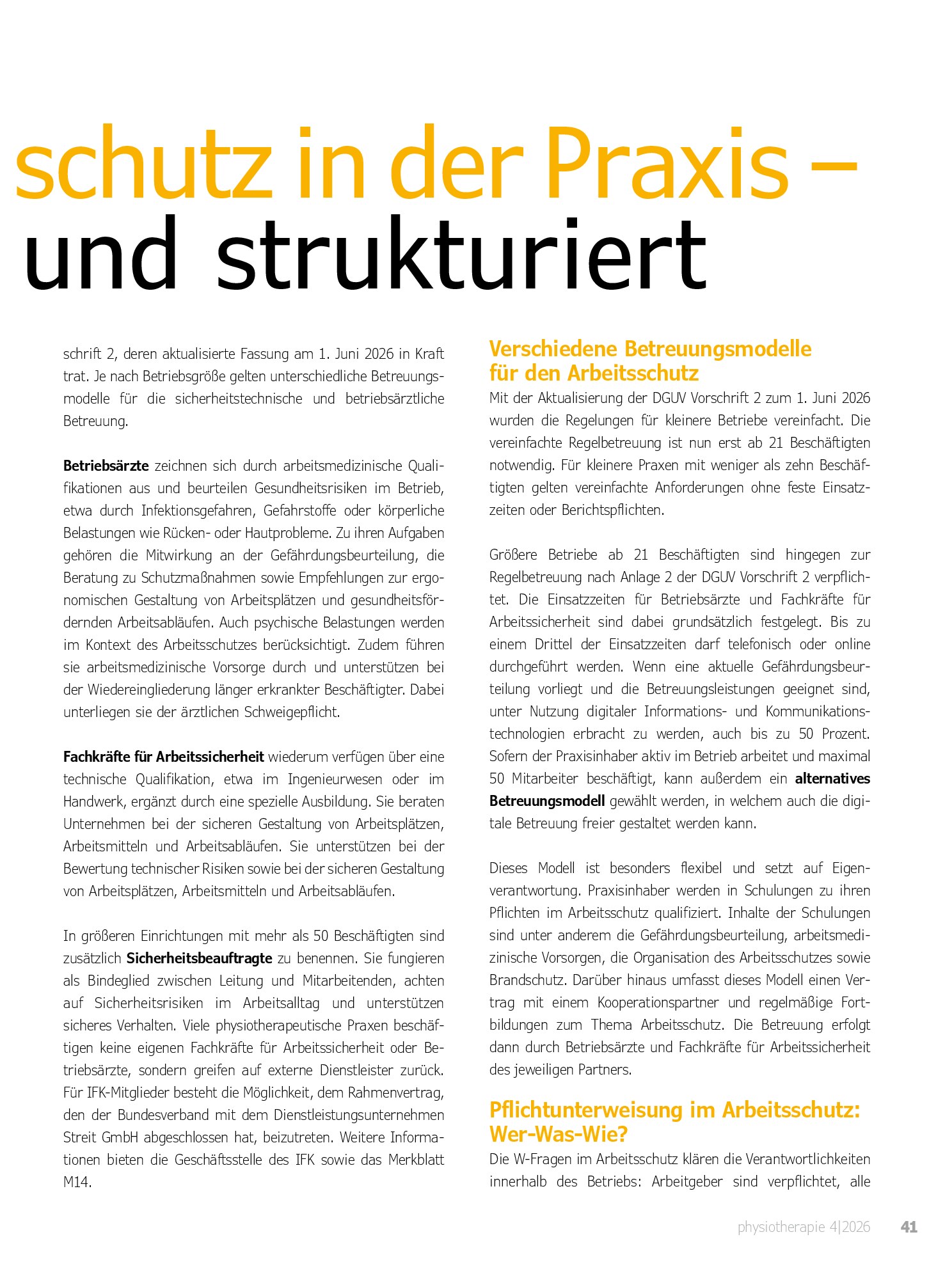 Vorschauseite 2: Arbeitsschutz in der Praxis – sicher und strukturiert