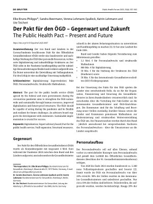 Vorschauseite 1: Der Pakt für den ÖGD – Gegenwart und Zukunft