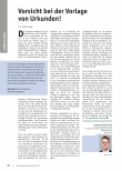 Vorschauseite 1: Vorsicht bei der Vorlage von Urkunden!