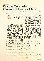 Vorschauseite 1: Kantone fördern die Pflegeausbildung seit Jahren.