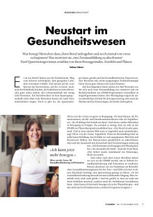 Vorschauseite 1: Neustart im Gesundheitswesen