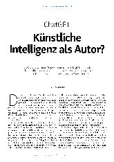 Vorschauseite 2: ChatGPT: Künstliche Intelligenz als Autor?
