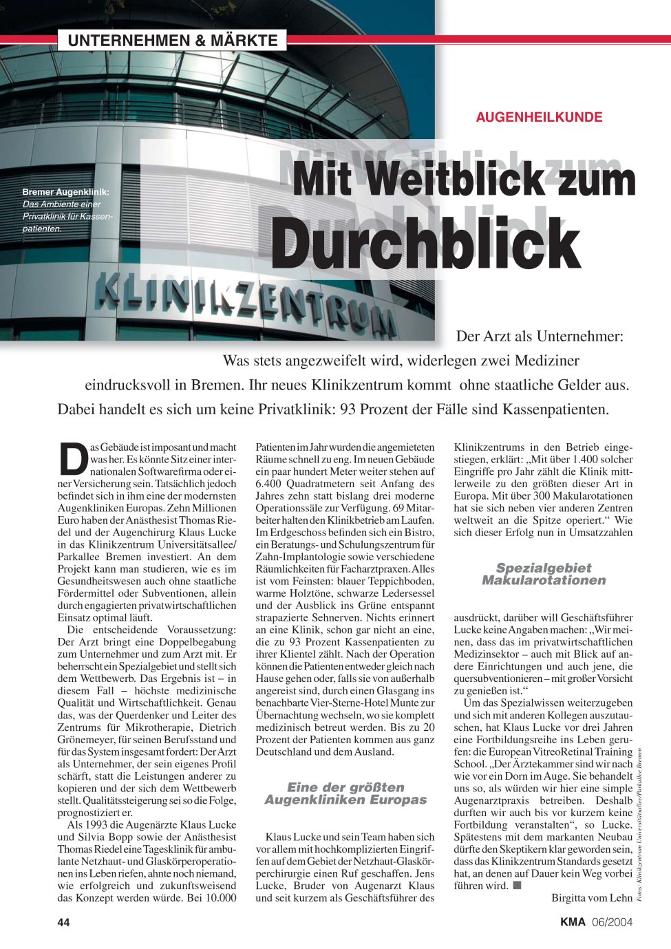 Vorschauseite 1: Mit Weitblick zum Durchblick