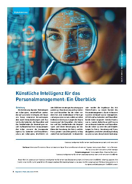 Vorschauseite 1: Künstliche Intelligenz für das Personalmanagement: Ein Überblick