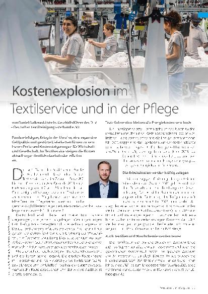 Vorschauseite 1: Kostenexplosion im Textilservice und in der Pflege