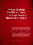 Vorschauseite 1: Wenn künftige Mediziner*innen von angehenden Hebammen lernen.
