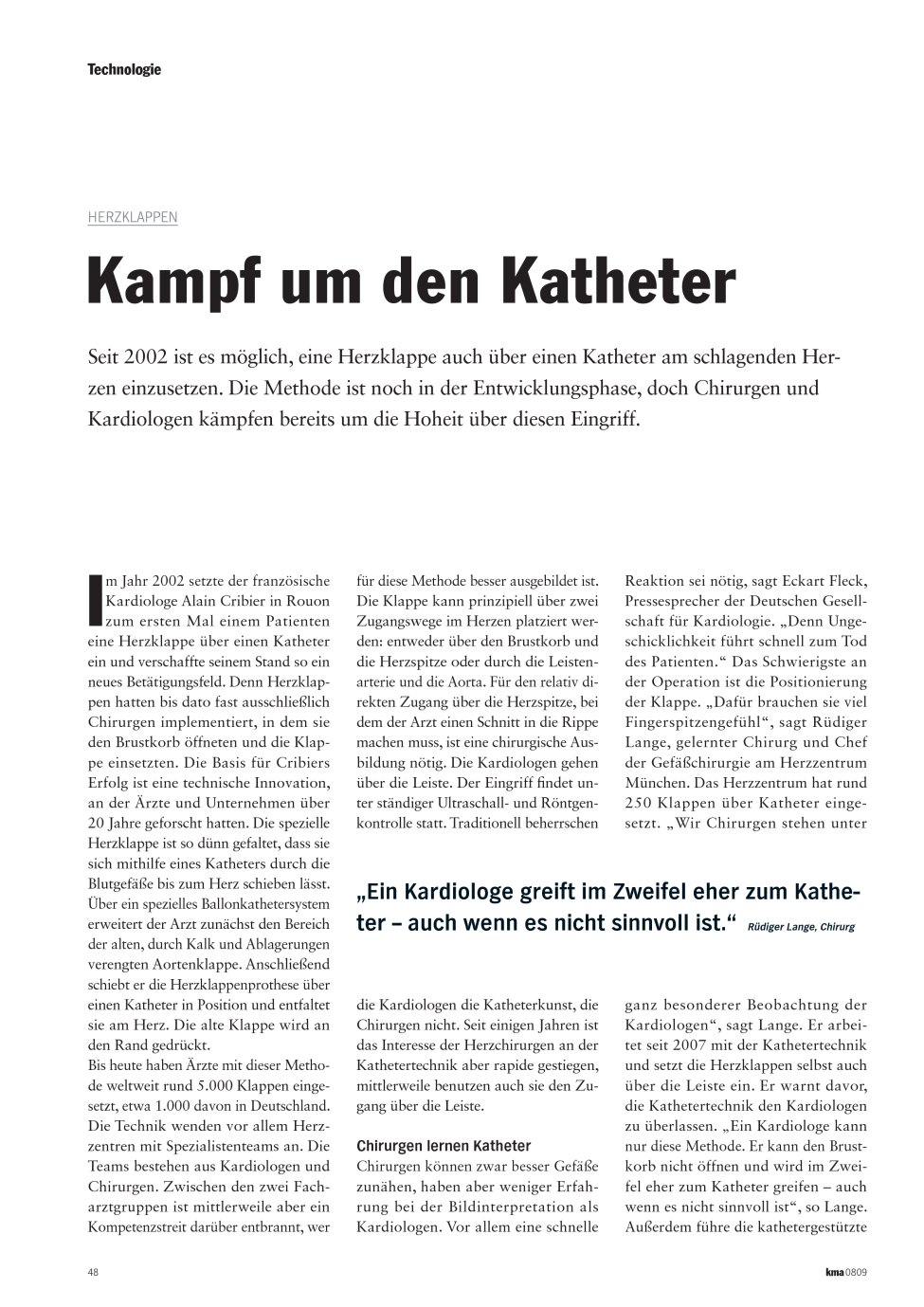 Vorschauseite 1: Kampf um den Katheter