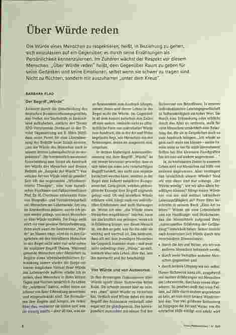 Vorschauseite 1: Über Würde reden