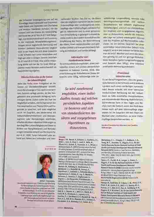Vorschauseite 2: Grenzen der Lebensfähigkeit und Technologie in der Neonatologie