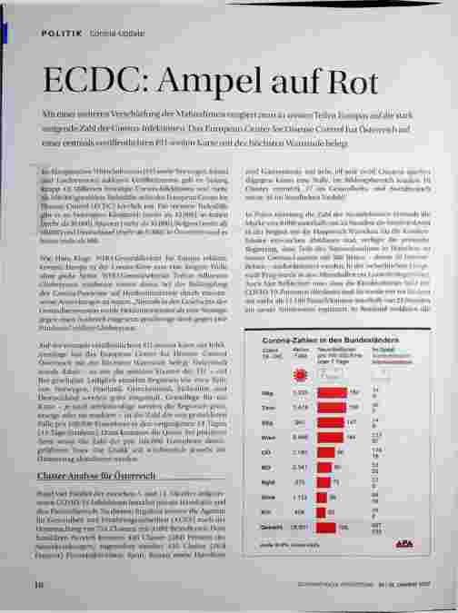 Vorschauseite 1: ECDC: Ampel auf Rot
