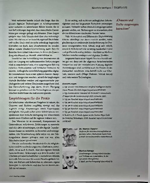 Vorschauseite 4: Auch im sozialen Sektor werden Chatbots ihren Platz erobern.