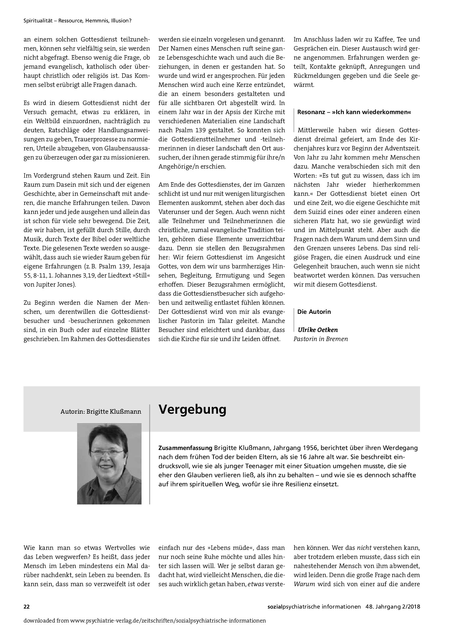 Vorschauseite 1: Vergebung