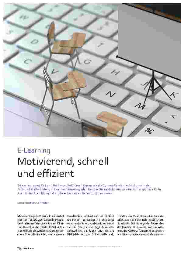 Vorschauseite 1: E-Learning: Motivierend, schnell und effizient.