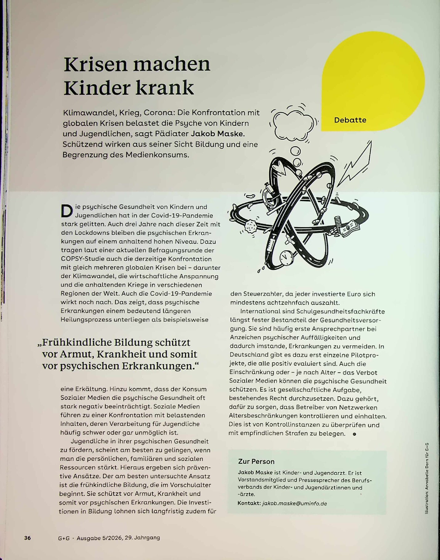 Vorschauseite 1: Krisen machen Kinder krank