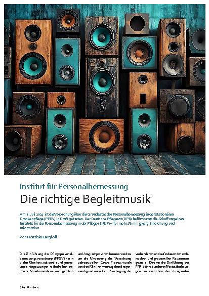 Vorschauseite 1: Institut für Personalbemessung Die richtige Begleitmusik
