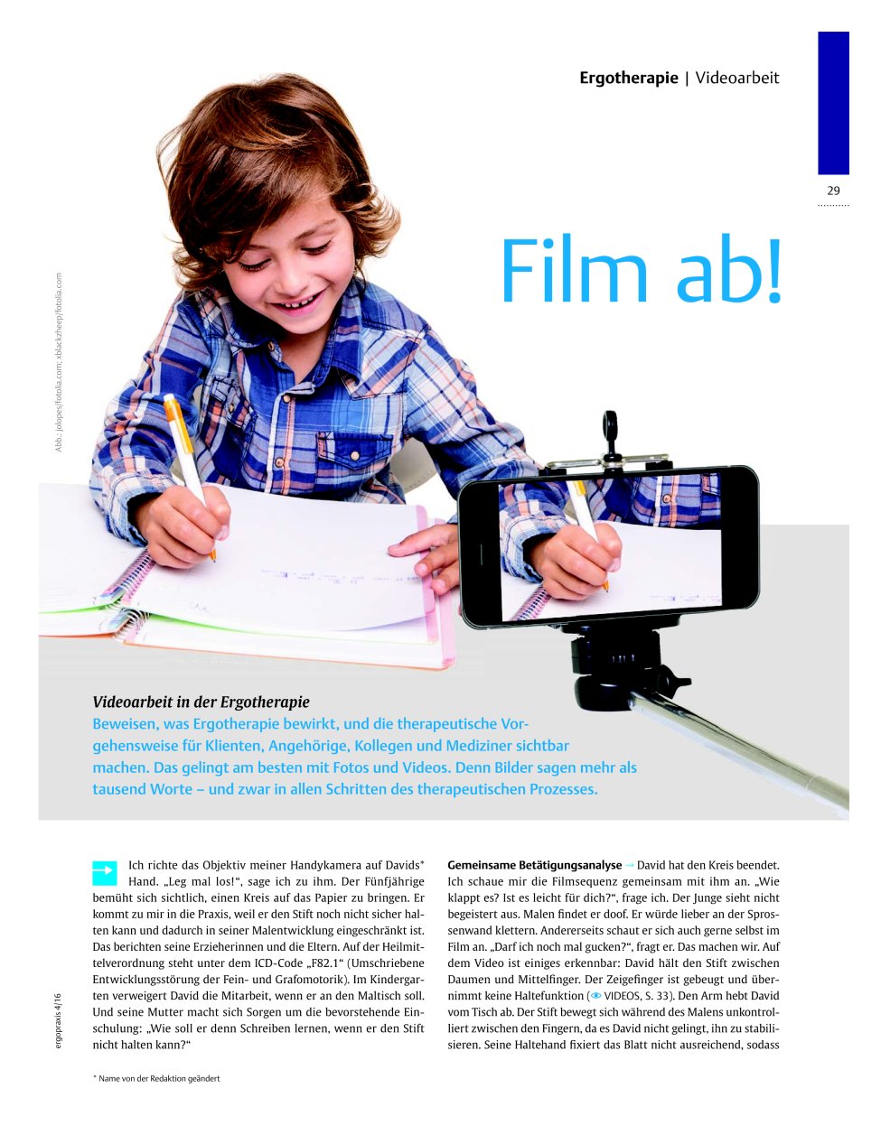 Vorschauseite 1: Film ab! ? Videoarbeit in der Ergotherapie