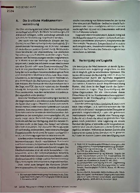 Vorschauseite 2: Medikationsmanagement in Spitex-Organisationen - eine pharmazeutische Perspektive