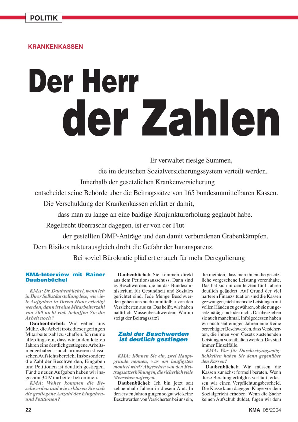 Vorschauseite 1: Der Herr der Zahlen