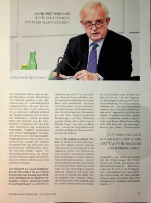 Vorschauseite 2: " Das können nur starke Standesvertretungen garantieren "