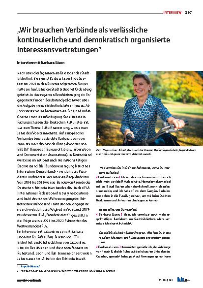 Vorschauseite 1: „Wir brauchen Verbände als verlässliche, kontinuierliche und demokratisch organisierte Interessenvertretungen.“