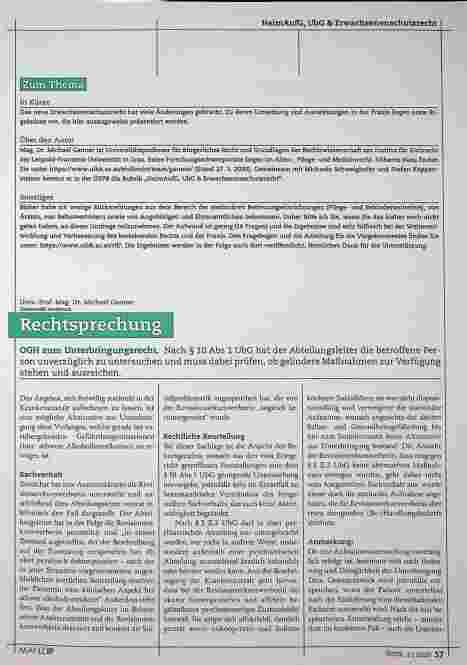 Vorschauseite 1: Rechtsprechung