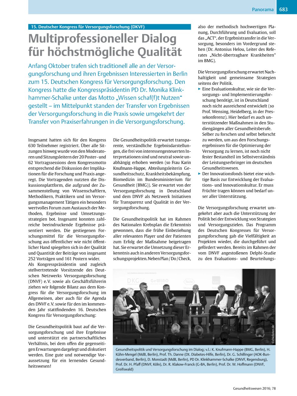 Vorschauseite 1: Multiprofessioneller Dialog für höchstmögliche Qualität