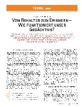 Vorschauseite 1: Vom Behalten zum Erinnern – Wie funktioniert unser Gedächtnis?