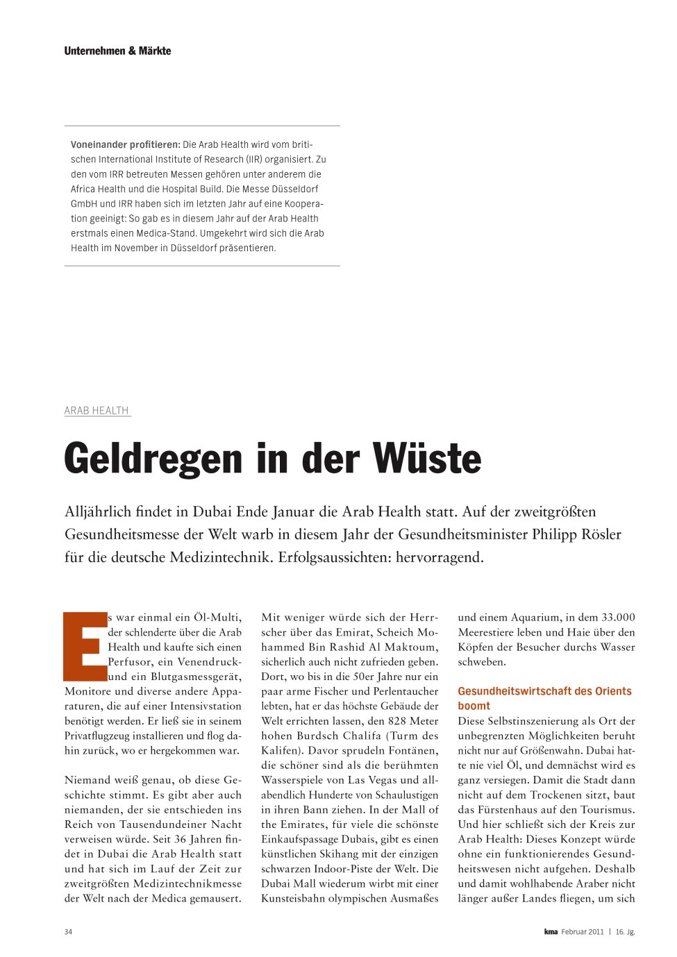 Vorschauseite 1: Geldregen in der Wüste