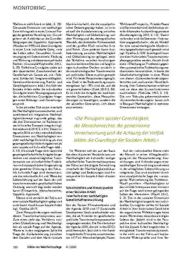 Vorschauseite 2: Soziale Arbeit und Nachhaltigkeit