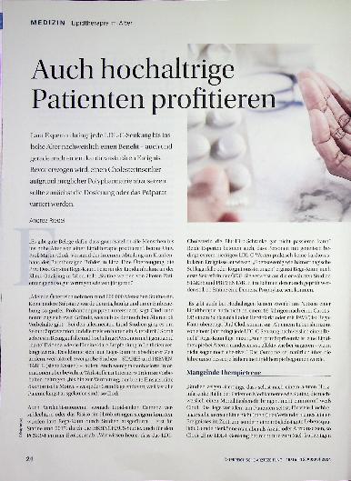 Vorschauseite 1: Auch hochaltrige Patienten profitieren.