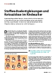 Vorschauseite 1: Stoffwechselentgleisungen und Ketoazidose im Kindesalter