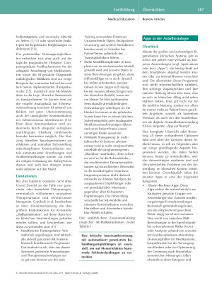 Vorschauseite 4: Künstliche Intelligenz und Apps in der Anästhesiologie