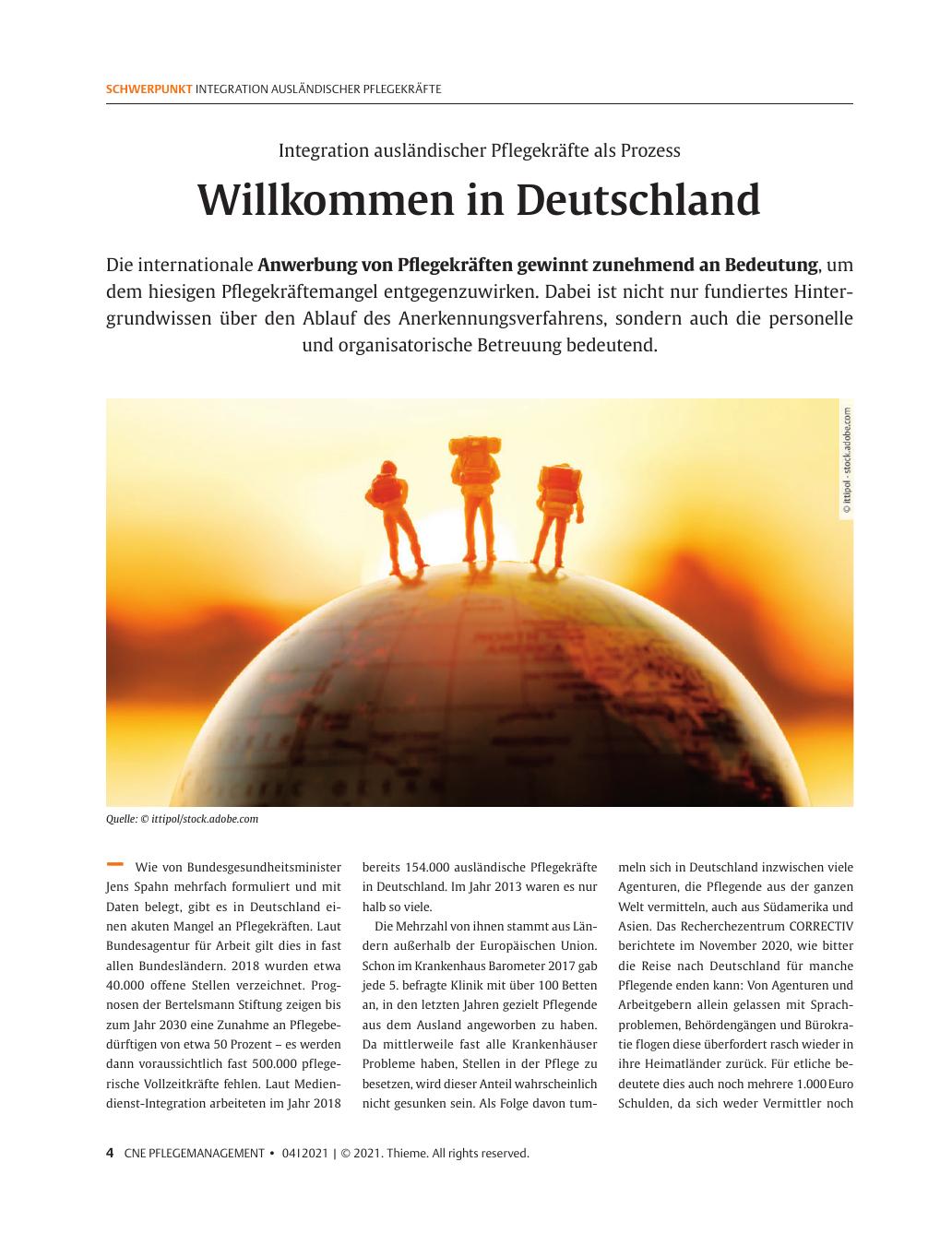 Vorschauseite 1: Willkommen in Deutschland.
