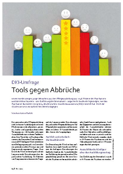 Vorschauseite 1: DKI-Umfrage: Tools gegen Abbrüche