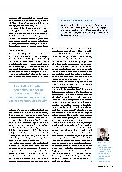 Vorschauseite 2: Vorrang von Angehörigen als rechtliche Betreuer
