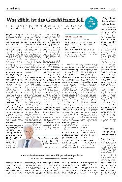Vorschauseite 1: Was zählt, ist das Geschäftsmodell.