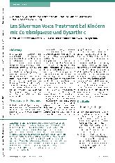 Vorschauseite 1: Lee Silverman Voice Treatment bei Kindern mit Cerebralparese und Dysarthrie