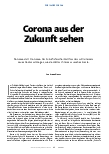 Vorschauseite 1: Corona aus der Zukunft sehen