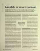 Vorschauseite 1: Jugendliche zur Vorsorge motivieren