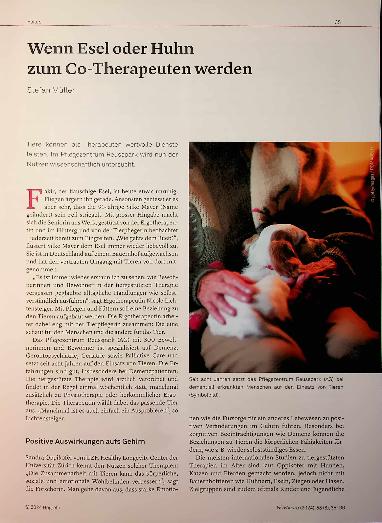 Vorschauseite 1: Wenn Esel oder Hund zum Co-Therapeuten werden