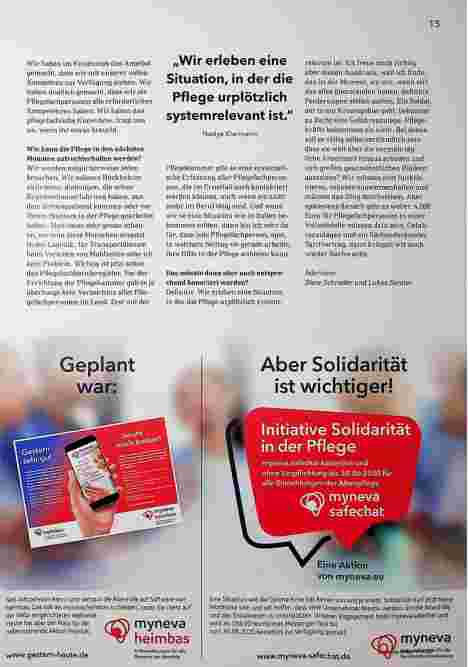 Vorschauseite 2: „Pflegekräfte rein in die Krisenstäbe!“