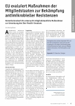 Vorschauseite 1: EU evaluiert Maßnahmen der Mitgliedstaaten zur Bekämpfung antimikrobieller Resistenzen