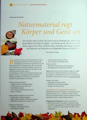 Vorschauseite 1: Naturmaterial regt Körper und Geist an